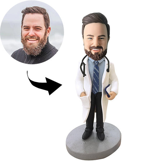 Personalisierter Bobblehead-Arzt mit Stethoskop, personalisierte Geschenke