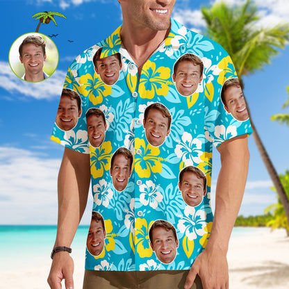 Benutzerdefinierte Gesicht Männer Hawaiian Shirts Personalisierte Gesicht auf einem Hawaiian Shirt