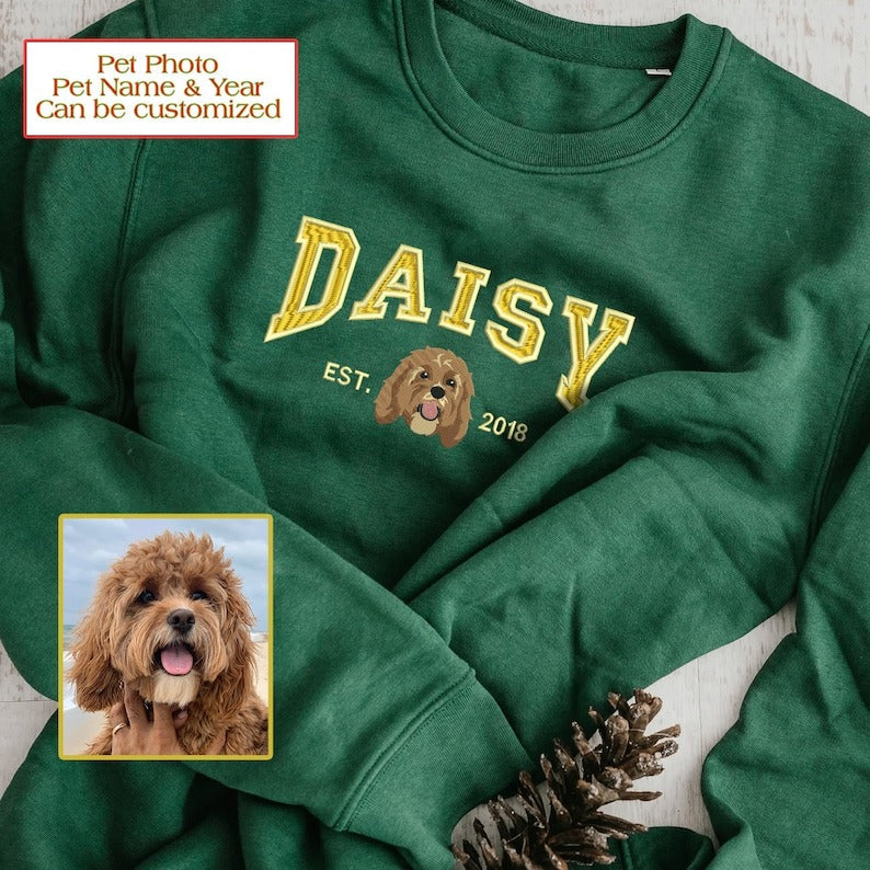 Personalisierte Geschenke Hund Exklusives benutzerdefiniertes Sweatshirt mit Ihrem Haustier-Design