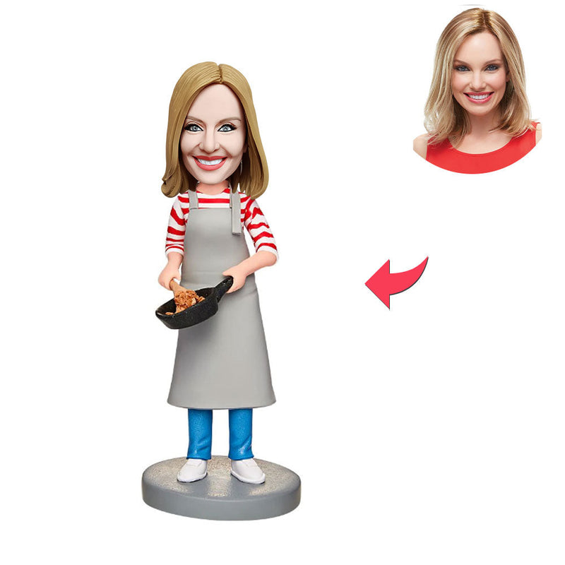 Personalisierter Bobblehead, personalisierter Bobblehead, der Mama kocht