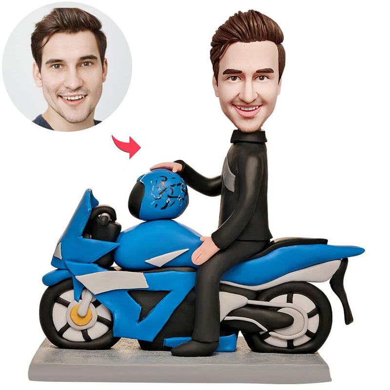 Benutzerdefinierte Bobblehead personalisierte Bobblehead-Männer auf einem Motorrad