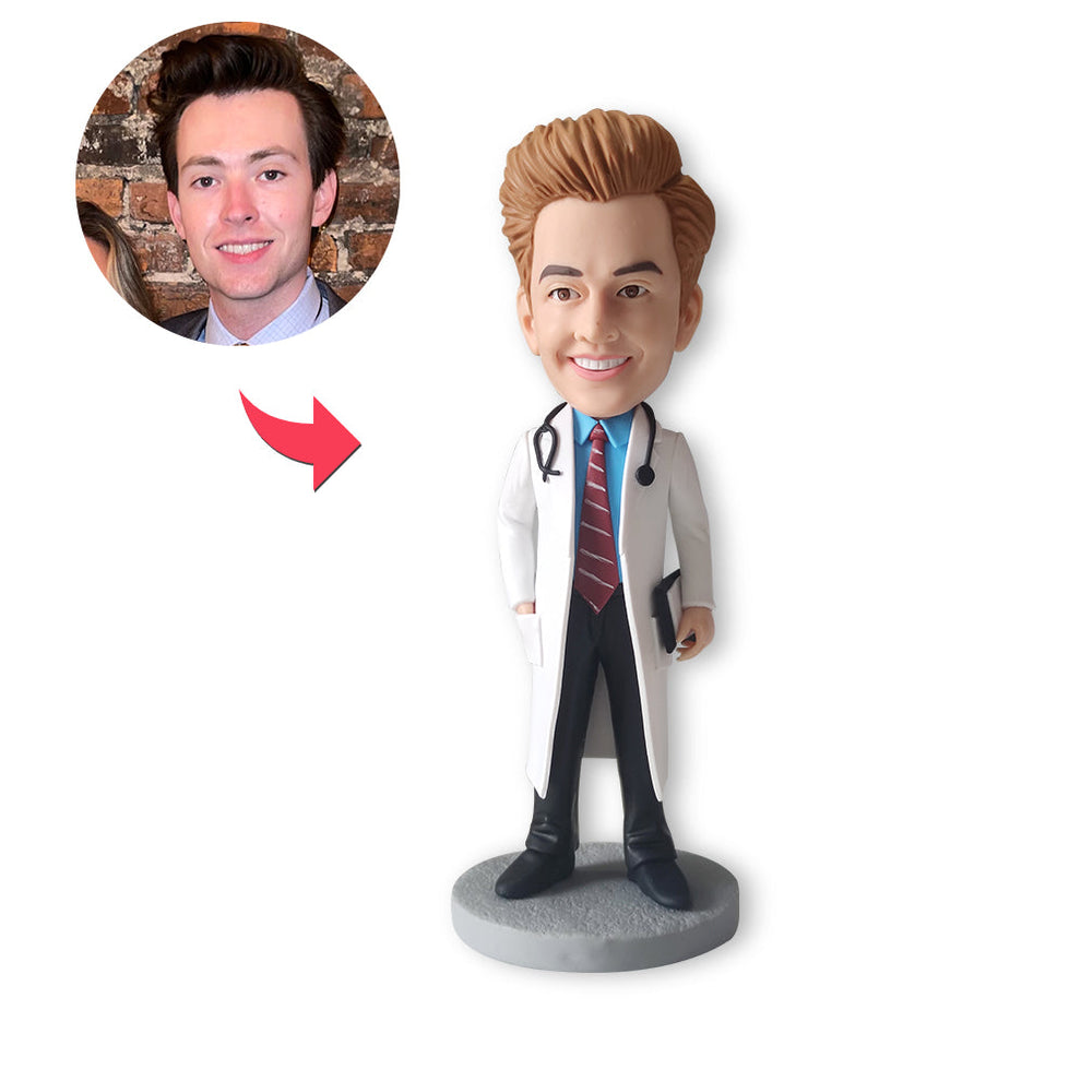 Personalisierter Bobblehead-Doktor mit Stethoskop-Geschenken für den Arzt