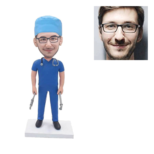 Benutzerdefinierter Bobblehead, personalisierter Bobblehead männlicher Arzt