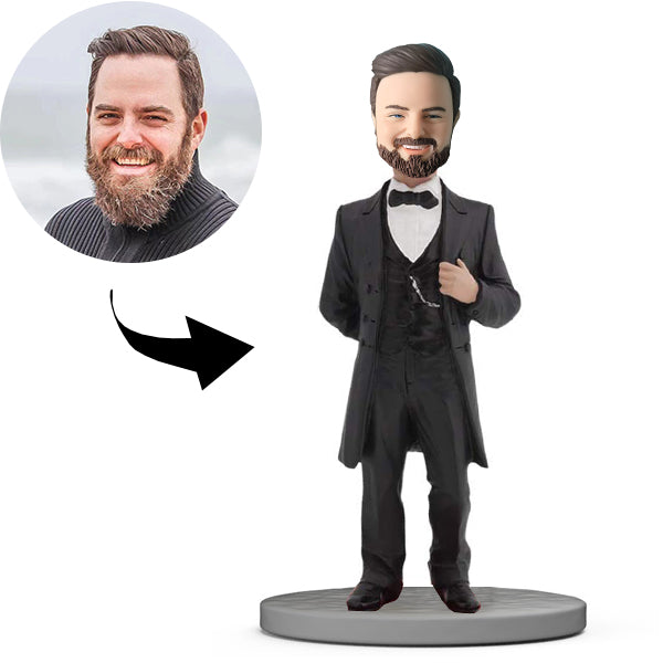 Benutzerdefinierter Bobblehead, personalisierter Bobblehead-Modemännchen mit Modeanzug