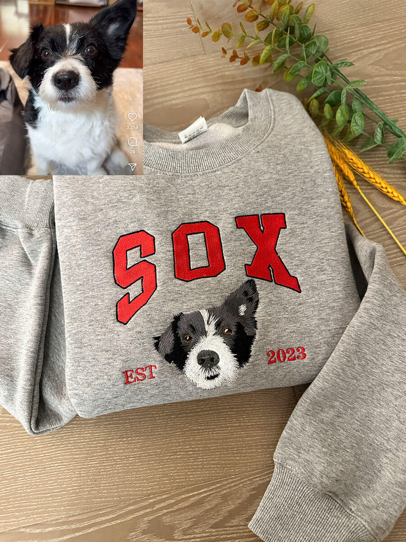 Personalisierte Geschenke Hund Exklusives benutzerdefiniertes Sweatshirt mit Ihrem Haustier-Design