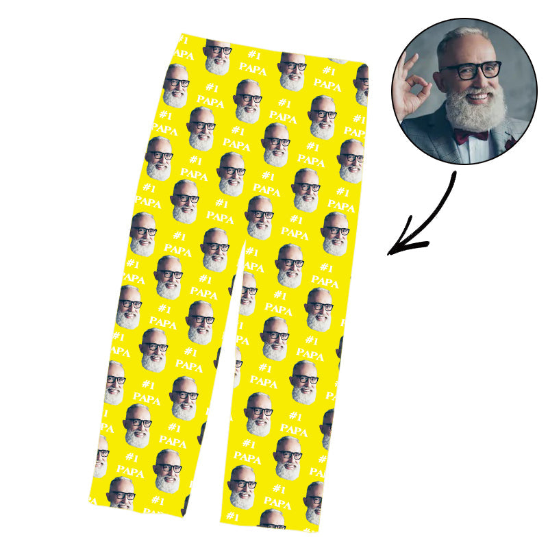 Vatertags-kundenspezifische Foto-Pyjama-Hosen #1 Papa