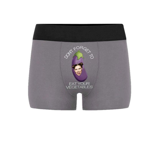 Custom Face Eggplant Men's Photo Boxer - Make Custom Gifts