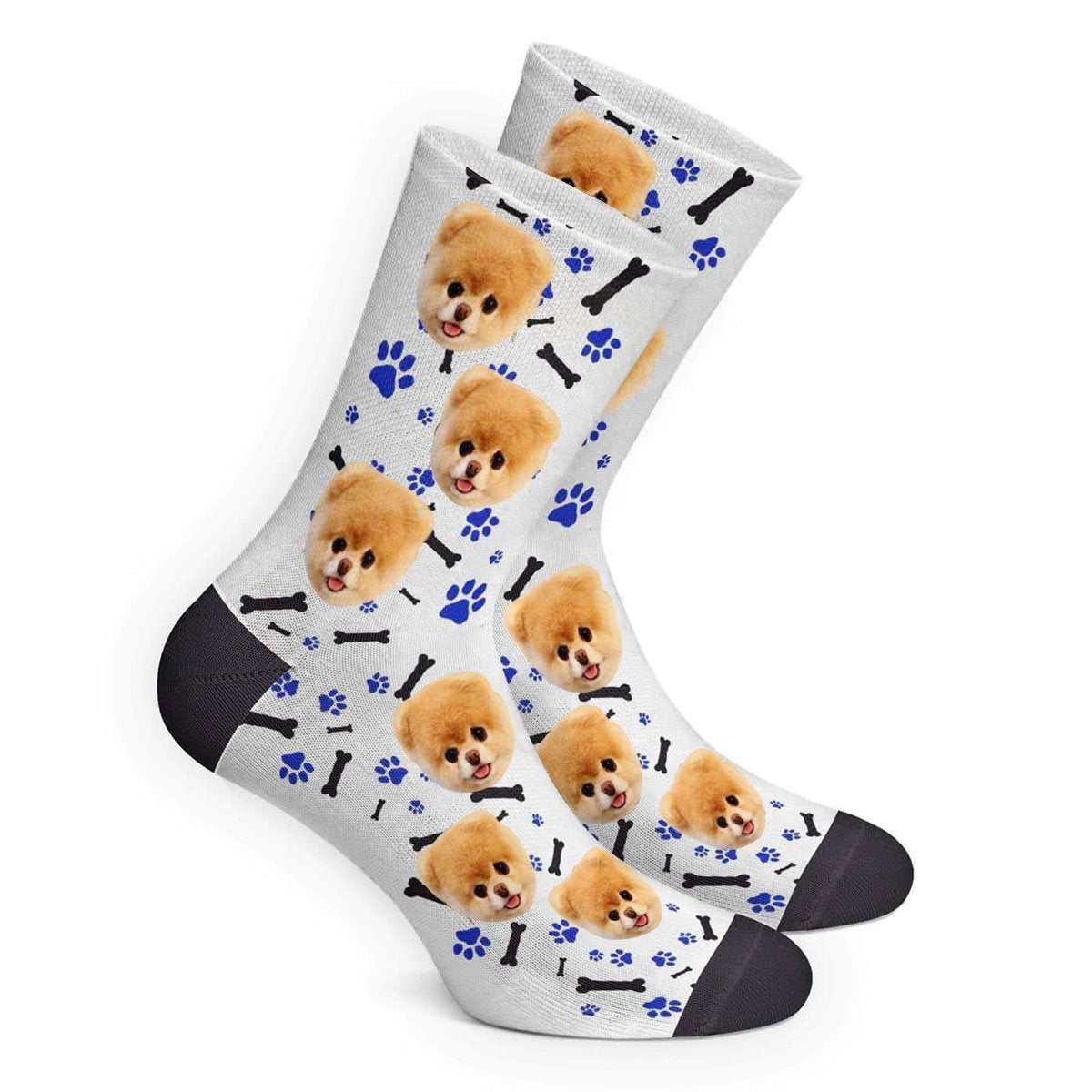 Custom Dog Footprint Photo Socks - Make Custom Gifts