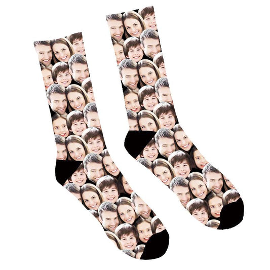 Custom Family Face Mash Up Socks - Make Custom Gifts