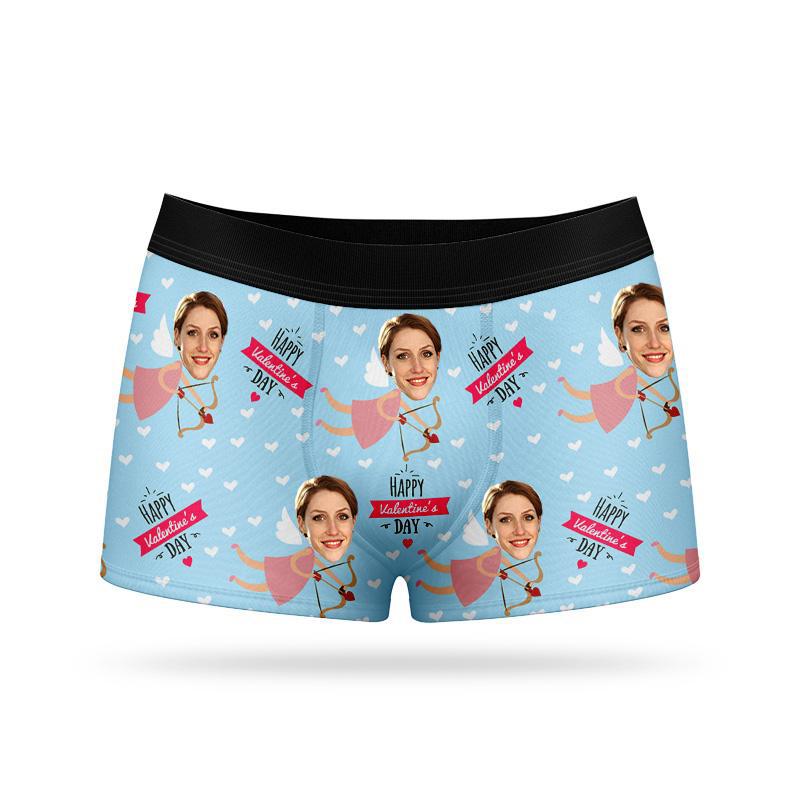 Custom Face Boxers -Happy Valentine's Day - Make Custom Gifts