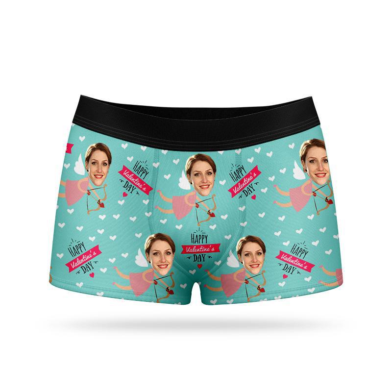 Custom Face Boxers -Happy Valentine's Day - Make Custom Gifts