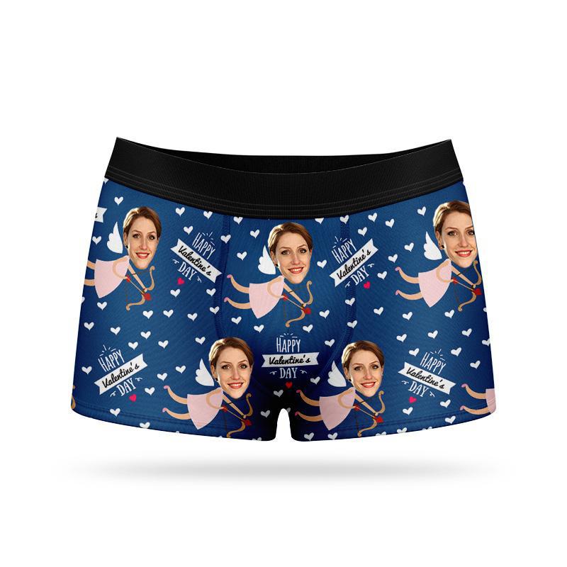 Custom Face Boxers -Happy Valentine's Day - Make Custom Gifts