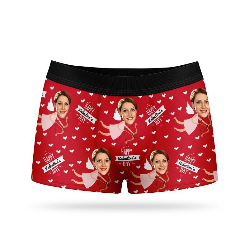 Custom Face Boxers -Happy Valentine's Day - Make Custom Gifts