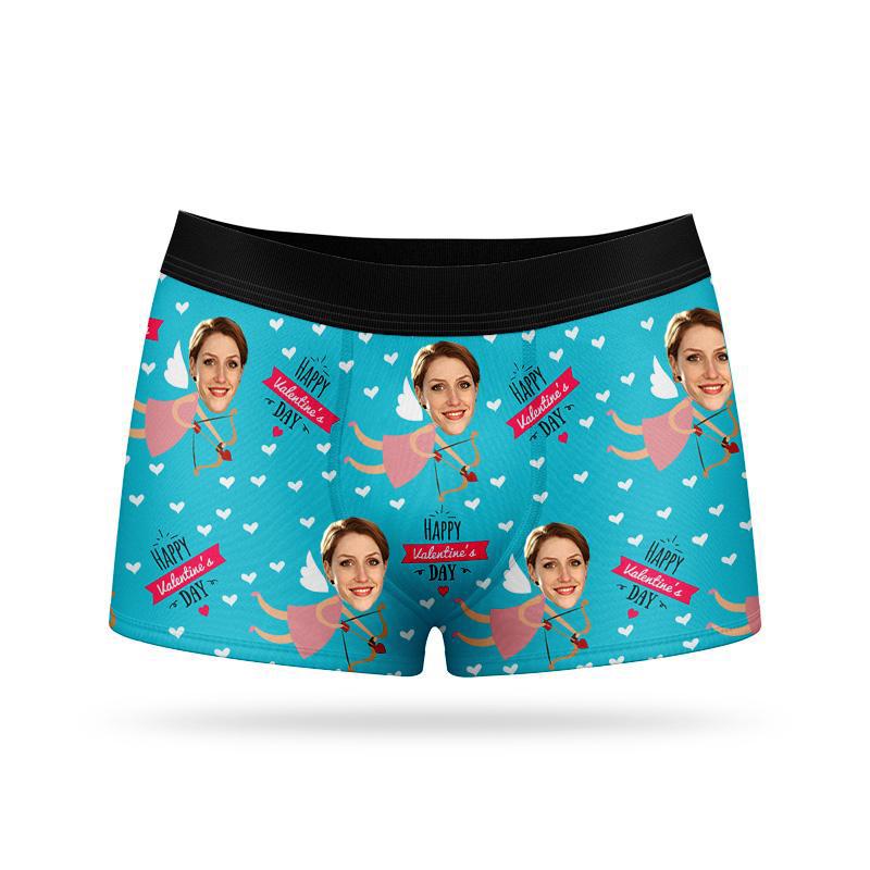 Custom Face Boxers -Happy Valentine's Day - Make Custom Gifts