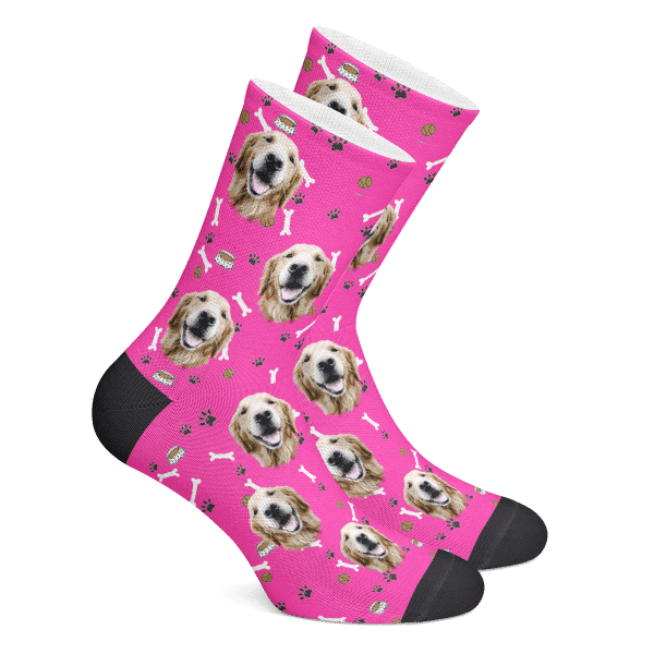 Dog Face Socks Custom Bone Socks - Make Custom Gifts