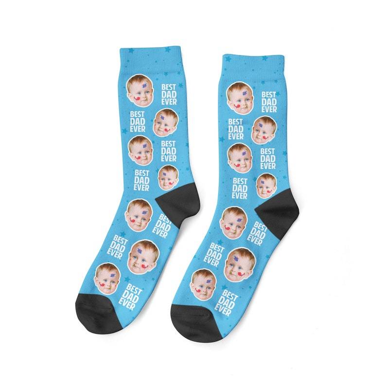 Best Dad Ever Socken individuelle Gesichtssocken personalisierbar