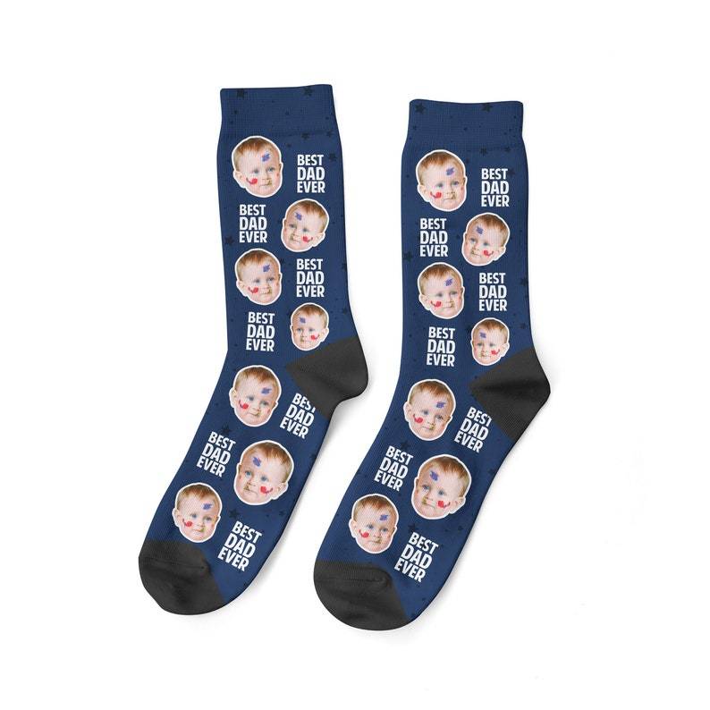 Best Dad Ever Socken individuelle Gesichtssocken personalisierbar