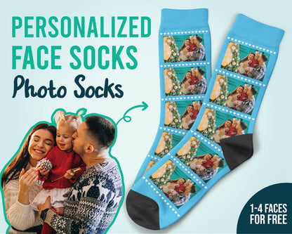 Personalisierte Fotosocken Familiensocken Freundesocken personalisiert