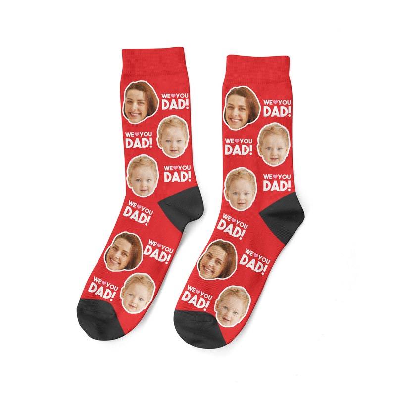 Personalisierte We Love Dad Socken personalisiertes Geschenk für