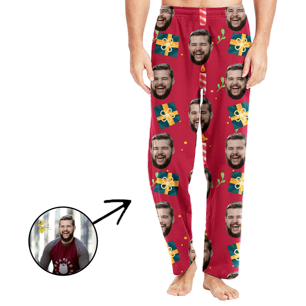 Benutzerdefinierte Foto-Pyjama-Hosen für Männer Weihnachtsgeschenk für Sie