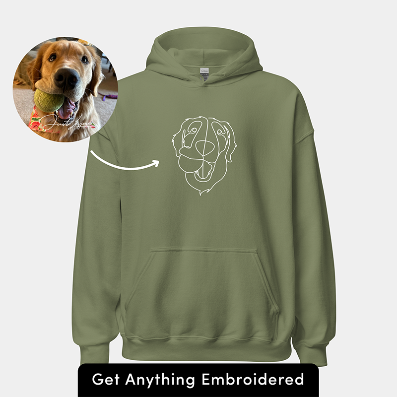 Hoodie Mit Hund Personalisiert Individuell besticktes Haustier-Sweatshirt