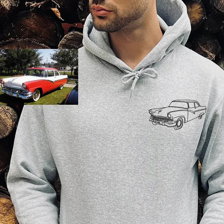 Geschenke für Autoliebhaber Individuell bestickter Auto-Hoodie