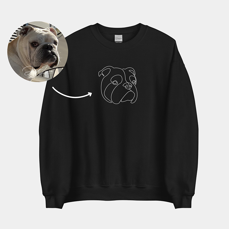 Hoodie Mit Hund Personalisiert Individuell besticktes Haustier-Sweatshirt