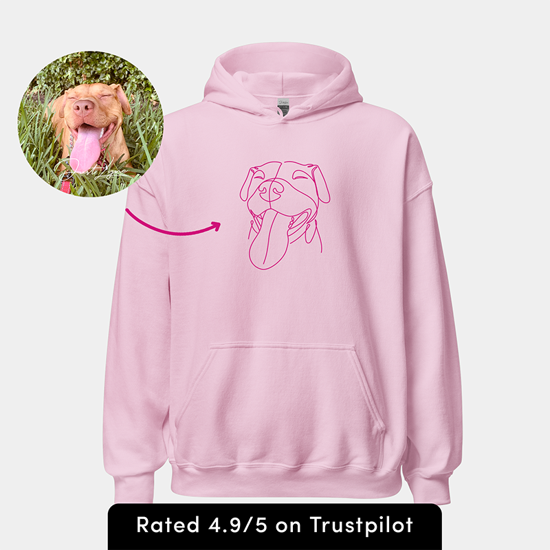 Hoodie Mit Hund Personalisiert Individuell besticktes Haustier-Sweatshirt