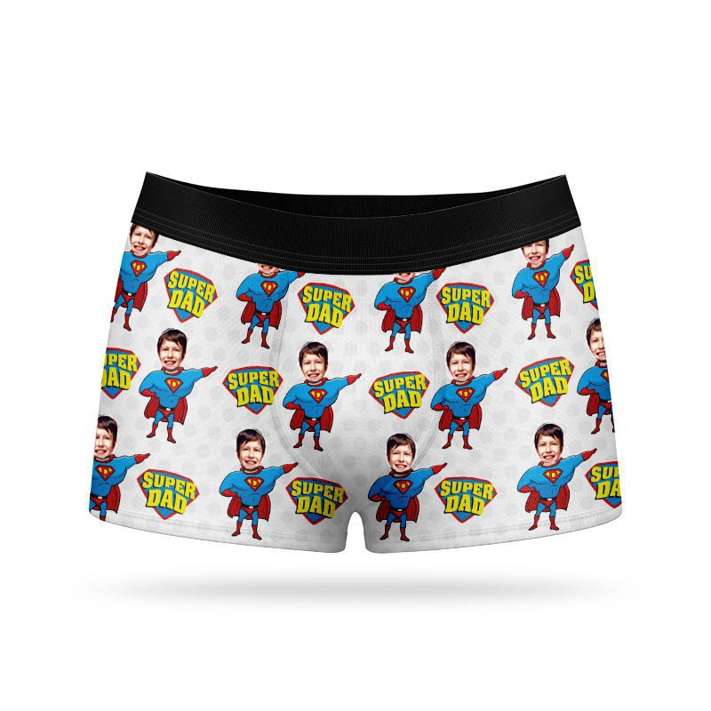 Custom Face Boxers - Super Dad - Make Custom Gifts